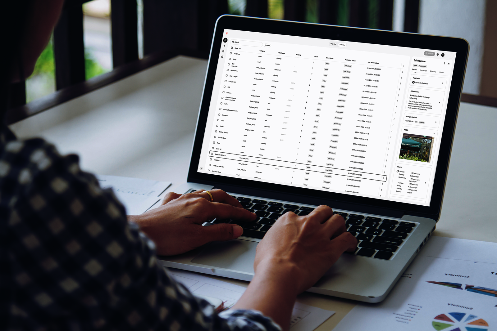 Map Manager System on a desktop, designed to managed your digital map 