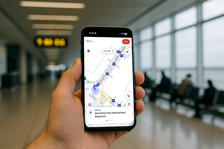 Lima Airport's digital wayfinding