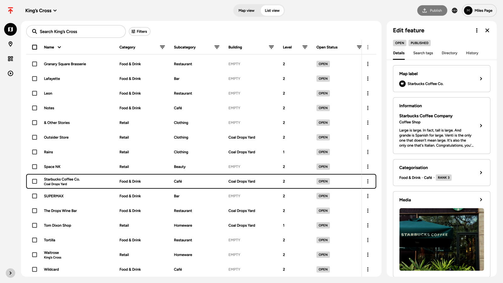 Living Map's Map Manager System 