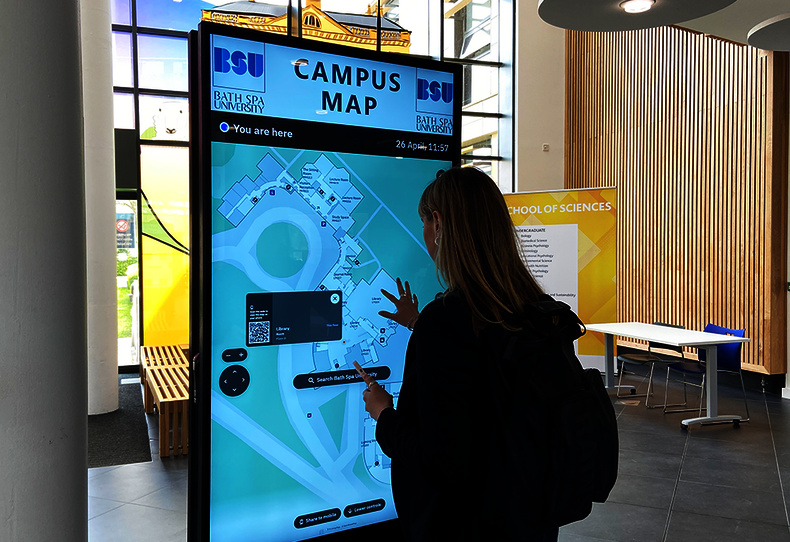 Living Map being used by students at Bath Spa university.